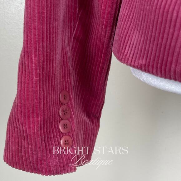 Rare Pink Corduroy Blazer Jacket ASO Lorelai Gilmore Girls Bright Colorful - Picture 16 of 16